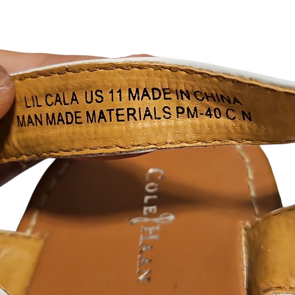 Cole Haan Kids White Leather Sandals - Picture 6 of 6